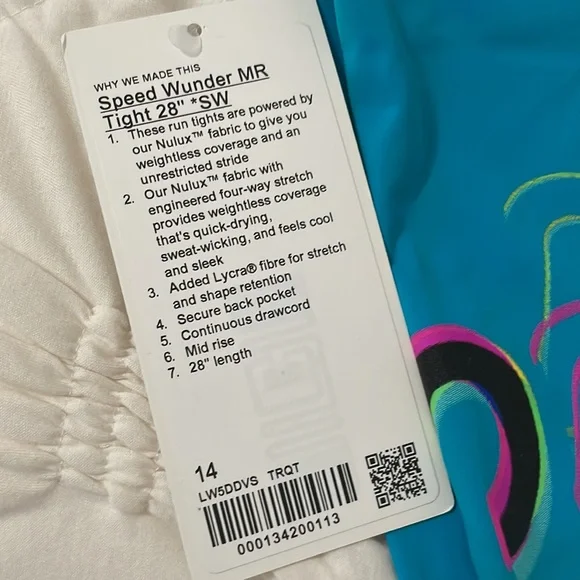 Lululemon Seawheeze Speed Wunder MR Tight 28” Turquoise Tide - Picture 3 of 9